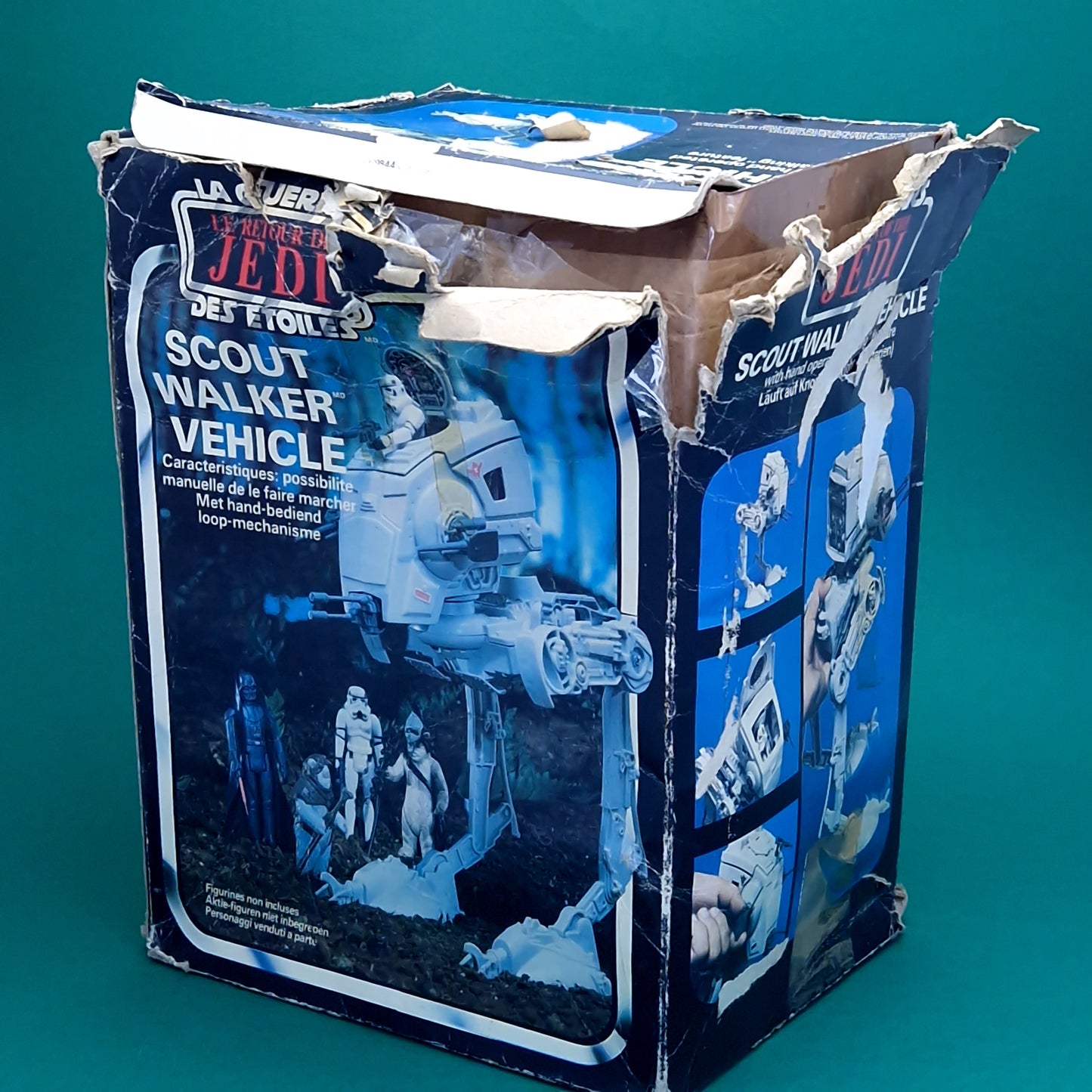 STAR WARS ☆ SCOUT WALKER AT-ST Vintage Action Figure Vehicle ☆ Original 80s Box