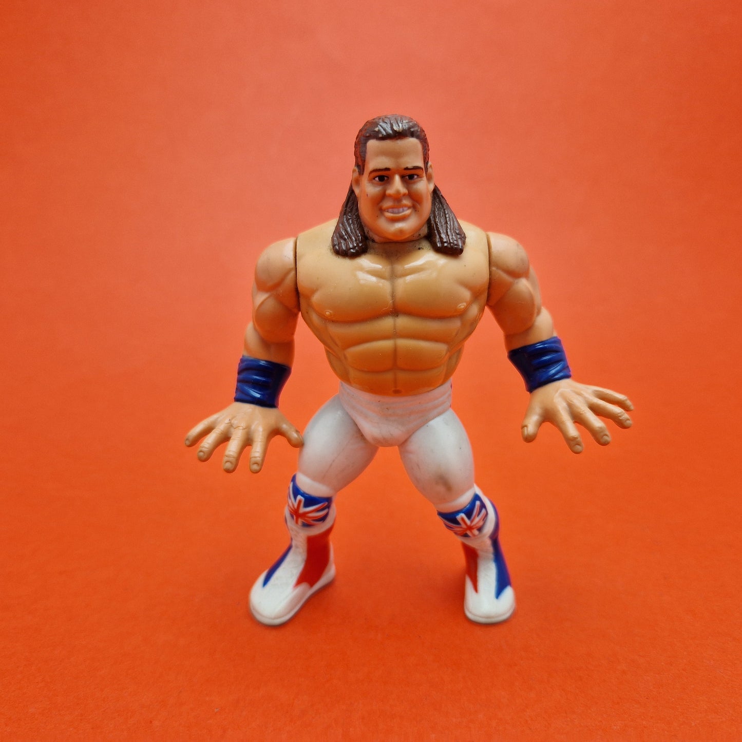 WWF HASBRO ☆ THE BRITISH BULLDOG Vintage Wrestling Figure ☆ Original 90s Series 4
