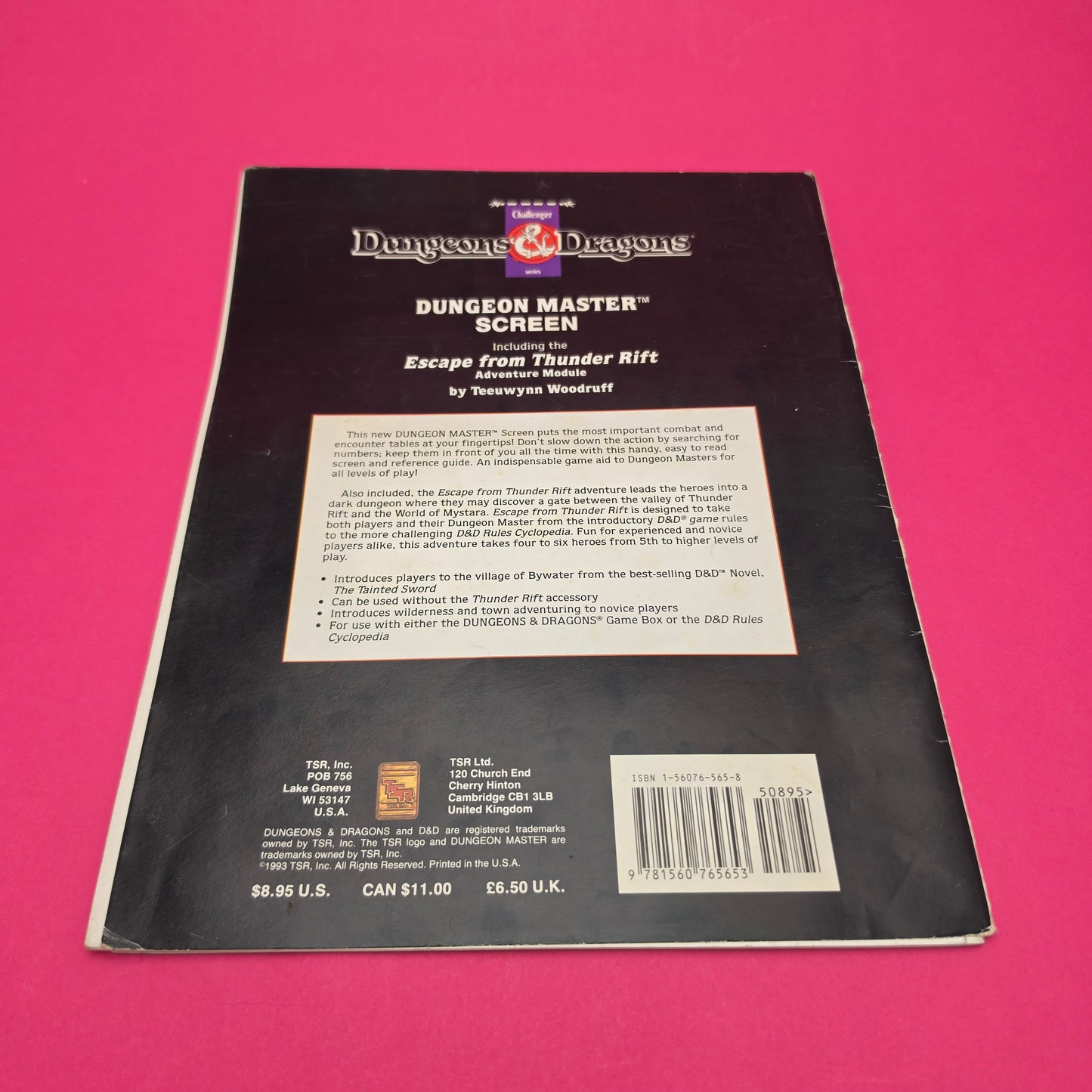 DUNGEONS & DRAGONS ☆ Escape From Thunder Rift TRS DMR 1 Dungeon Master Screen Challenger Series #9437 1993 ☆ Vintage Original