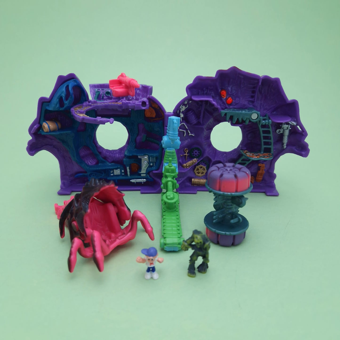 MIGHTY MAX ☆ SINKS NAUTILUS Doom Zones Max Vintage Figure ☆ Playset Complete