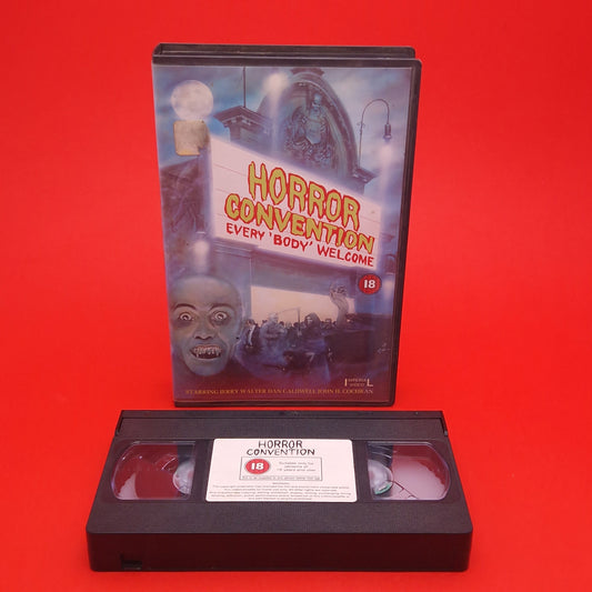 VHS Video ☆ HORROR CONVENTION (Nightmare in Blood) Case Tape Cassette Vintage 18 cert