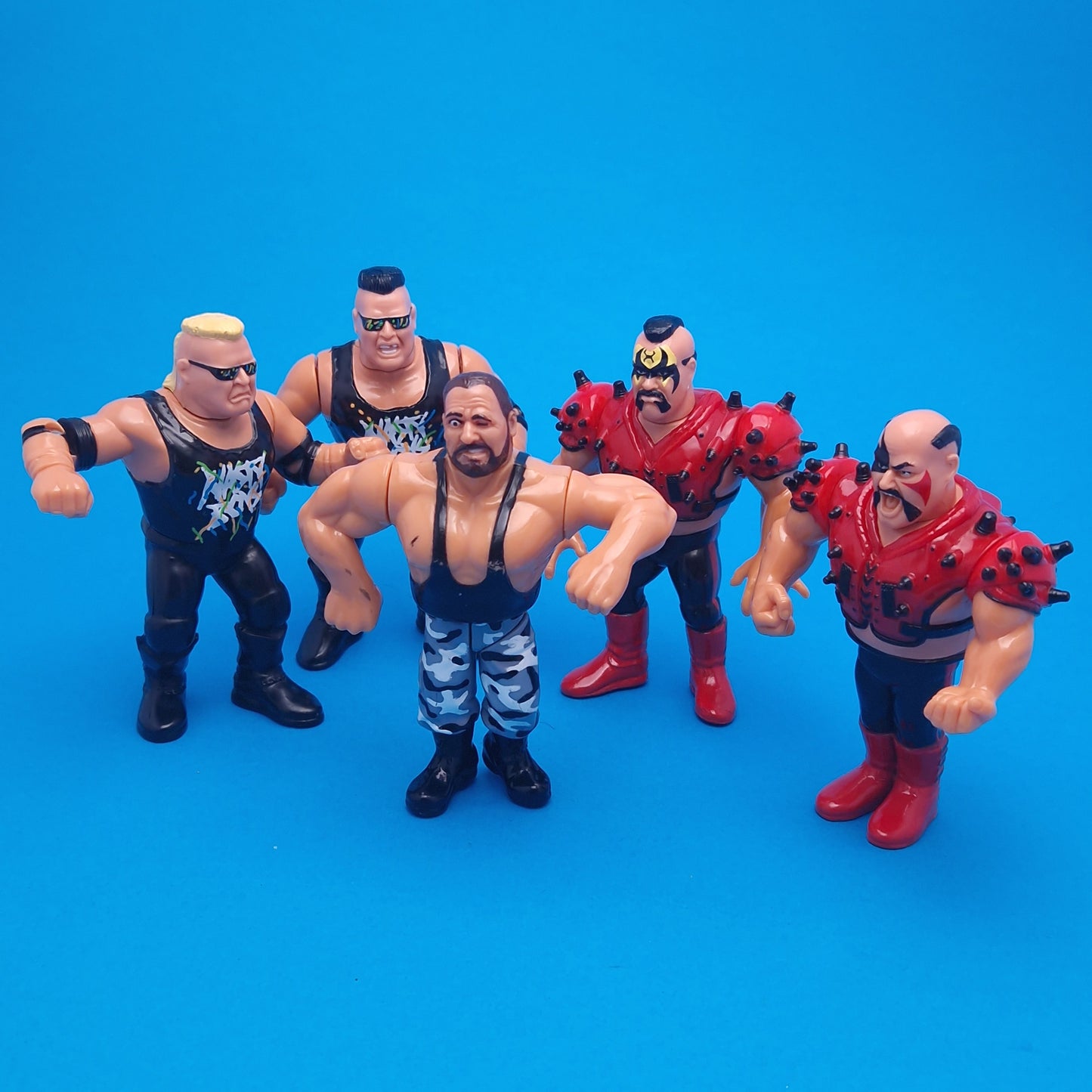 WWF HASBRO ☆ 5x Bundle LEGION OF DOOM NASTY BOYS Vintage Wrestling Figure ☆ Original 90s