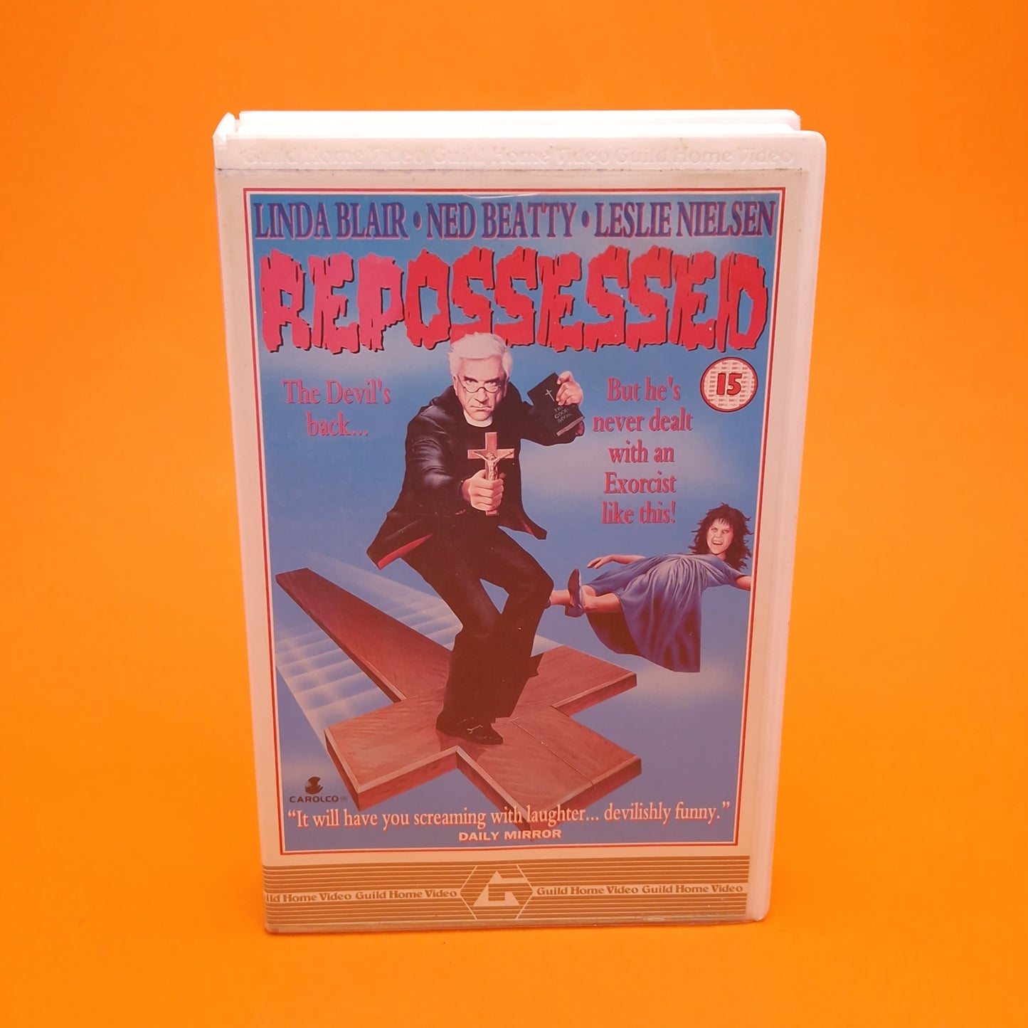 VHS Video ☆ REPOSSESSED ☆ 80s Big Box Ex Rental Horror Comedy 15 Vintage