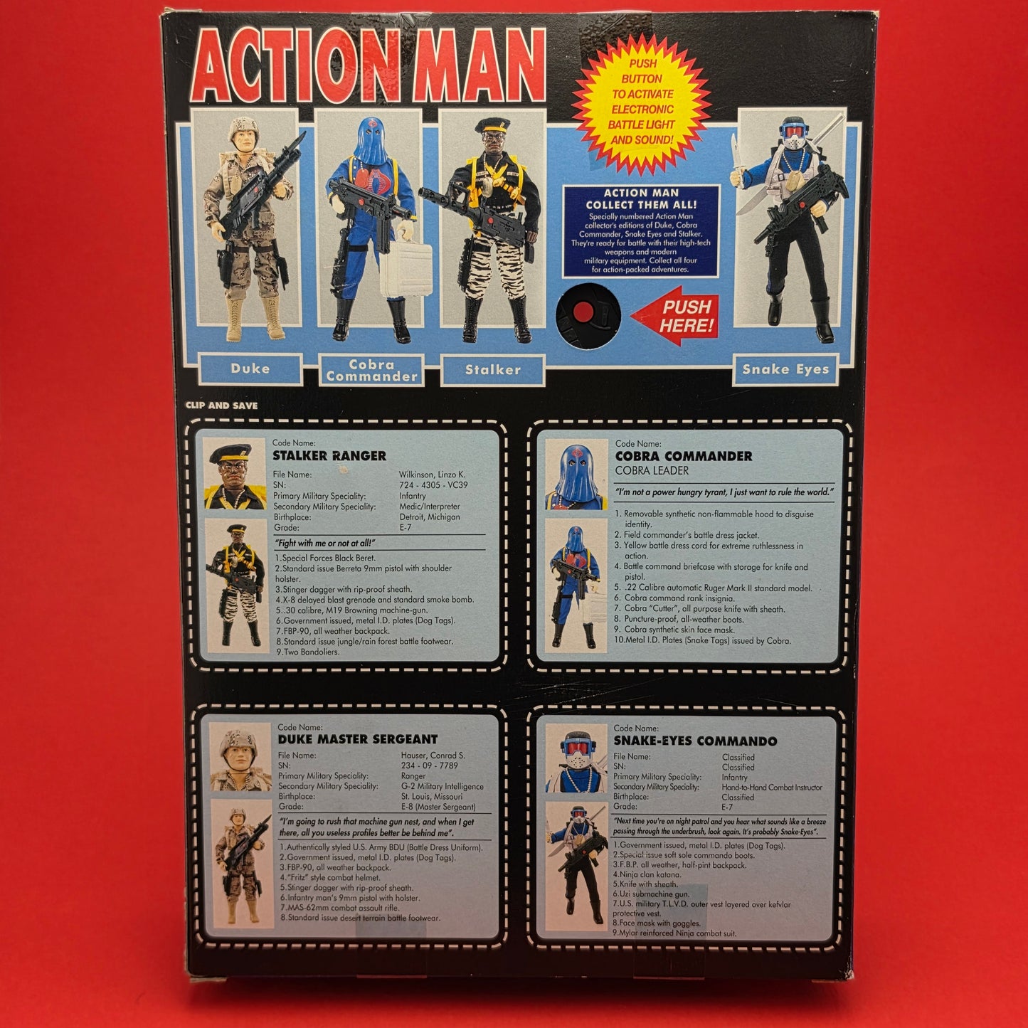 ACTION MAN ☆ ELECTRONIC DUKE Doll Figure ☆ Vintage HASBRO 90's SEALED BOXED G.I. JOE DUKE Hall Of Fame