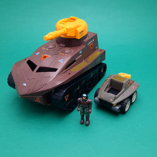 STARCOM ☆ SHADOW BLAST TRACK & INVADER Figure Vehicle ☆ 80's Loose Vintage Coleco Mattel
