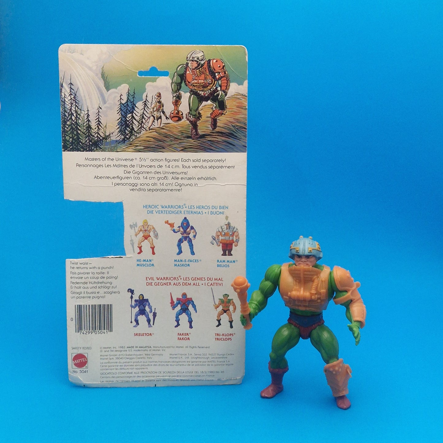 MASTERS OF THE UNIVERSE ☆ MAN AT ARMS Complete Vintage Figure ☆ MOTU Loose 80s Mattel Original