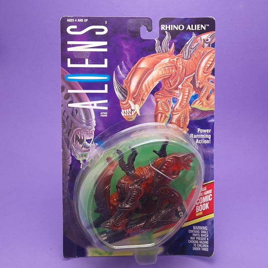 ALIENS ☆ RHINO ALIEN Vintage Figure ☆ Sealed MOC Carded 90s Kenner Original