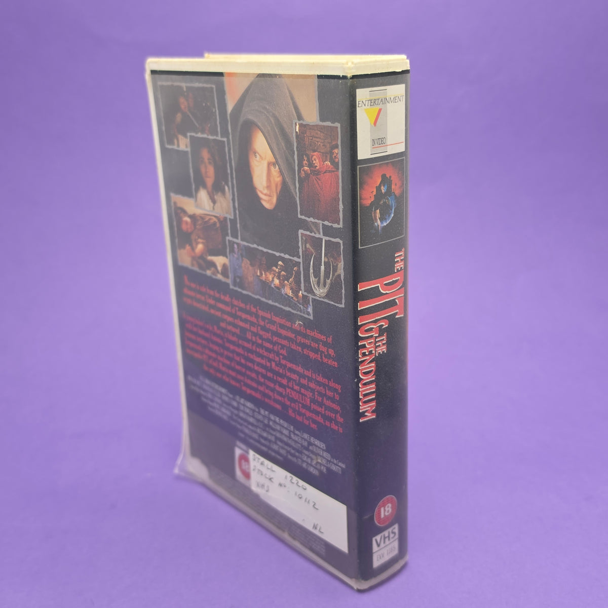 VHS Video ☆ THE PI & THE PENDULUM ☆ 18 Cert Ex Rental Big Box Vintage Tape