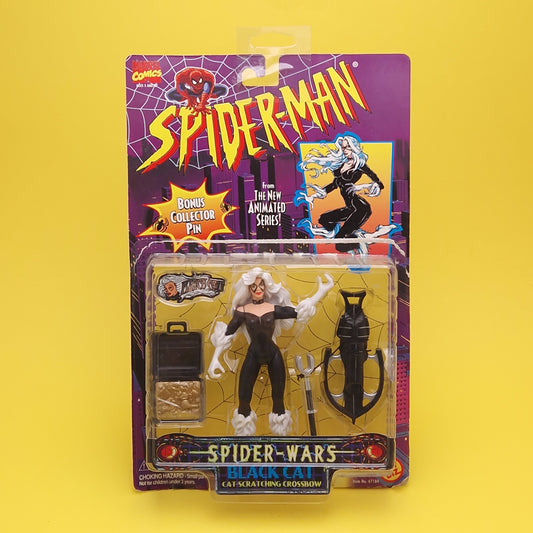 SPIDER-MAN ANIMATED SERIES ☆ Vintage BLACK CAT Figure ☆ Original Toybiz 90s