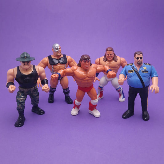 WWF HASBRO ☆ 5x Bundle BOSS MAN BULLDOG WARLORD Vintage Wrestling Figure ☆ Original 90s
