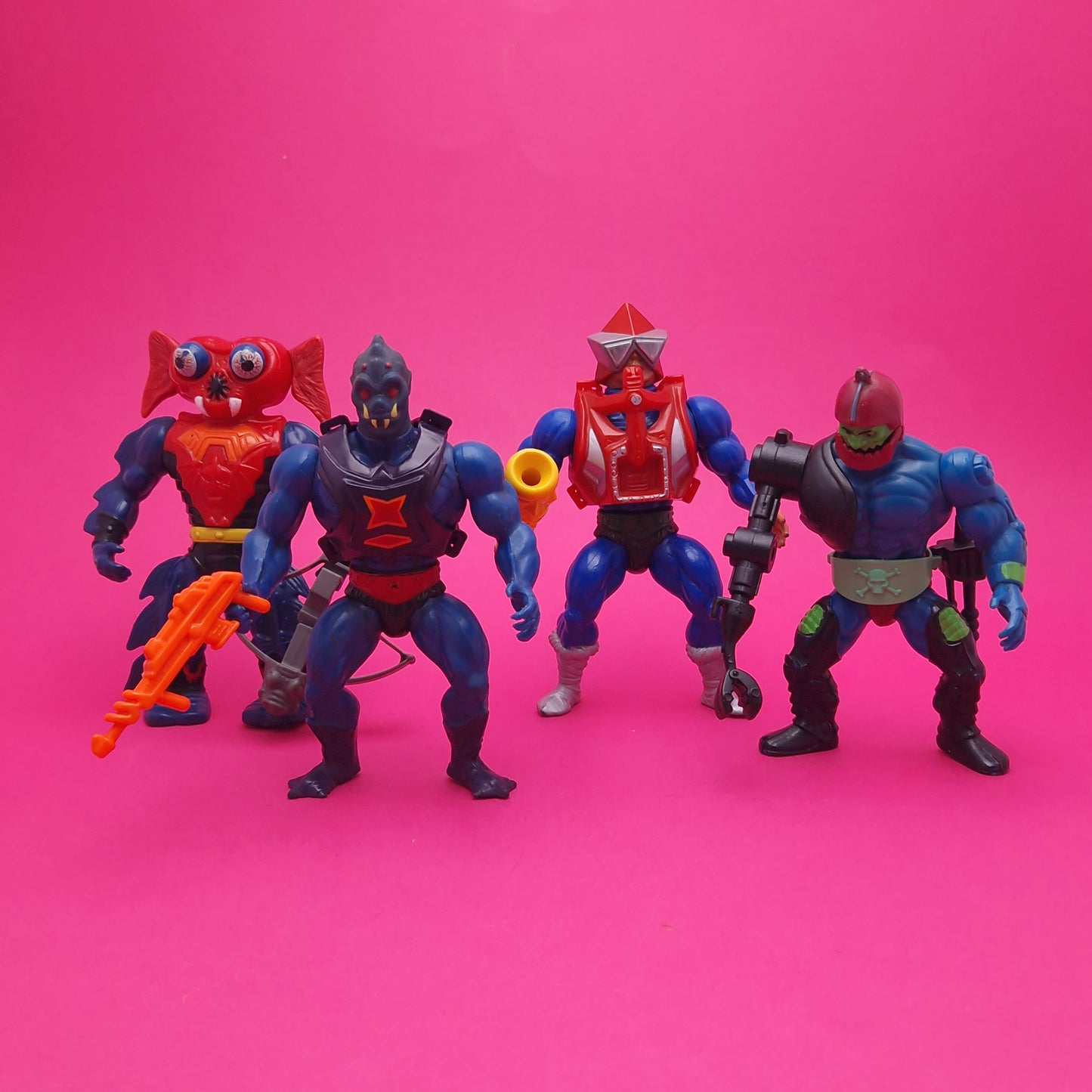 MASTERS OF THE UNIVERSE ☆ Bundle TRAP JAW WEBSTER MEKANECK MANTENNA Vintage Figure ☆ MOTU Loose 80s Mattel Original