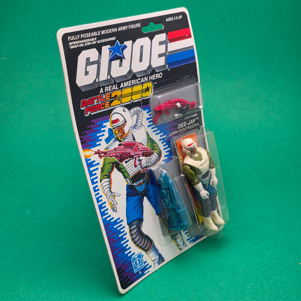 G.I JOE ☆ BATTLE FORCE 2000 DEE-JAY MOC Action Force Figure ☆ 80s Carded Hasbro