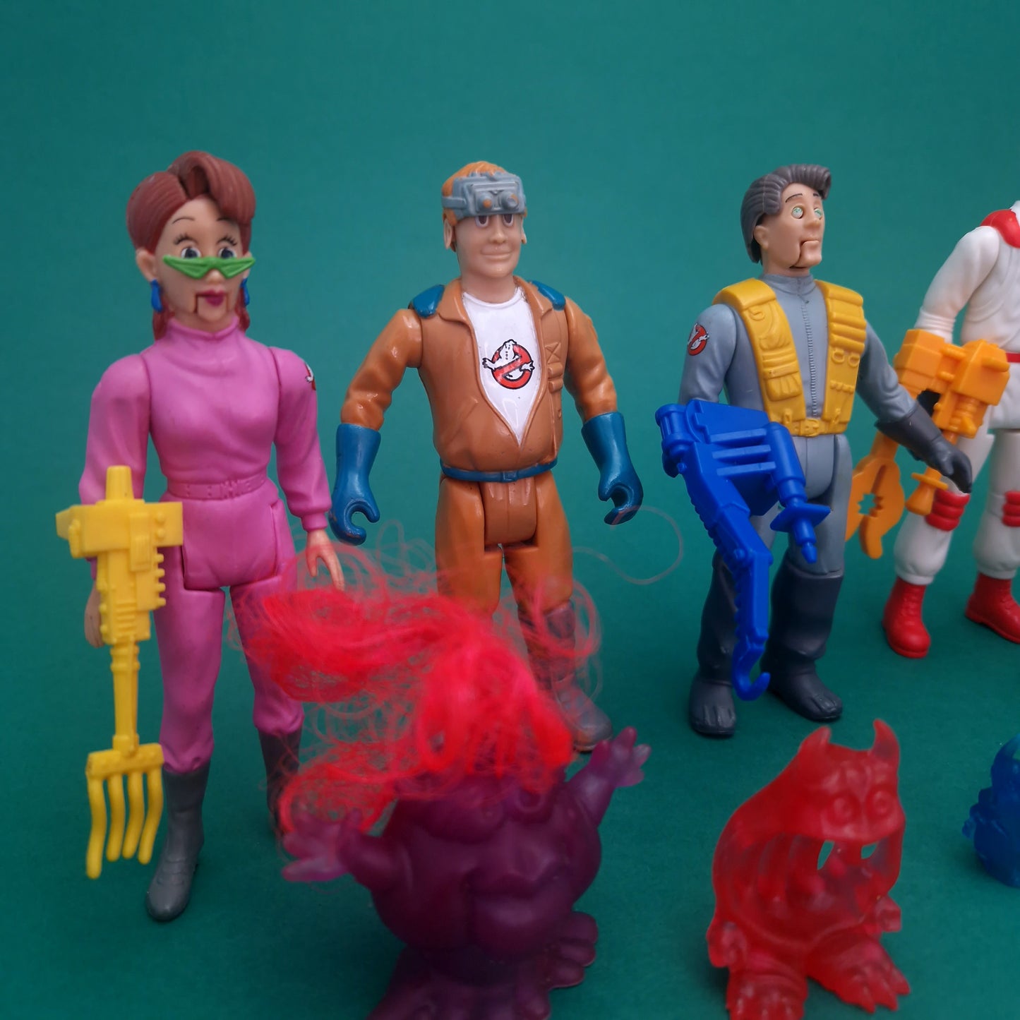 GHOSTBUSTERS ☆ FRIGHT FEATURES SET OF 5 Vintage Figure ☆ Nice Loose 80s Kenner