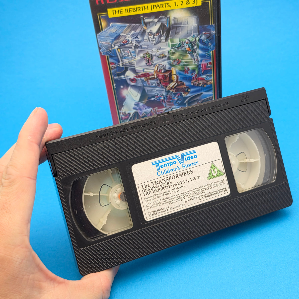 VHS Video ☆ TRANSFORMERS HEADMASTERS REBIRTH 1,2 & 3 ☆ U Cert Vintage Tape U