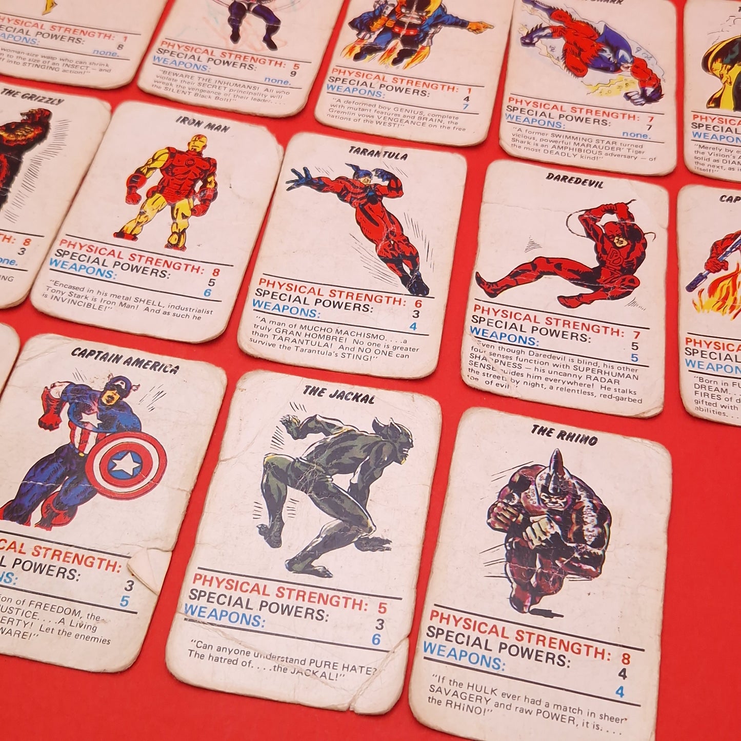 MARVEL SUPER HEROES ☆ 1977 TRUMP CARDS Jotastar ☆ Vintage Game