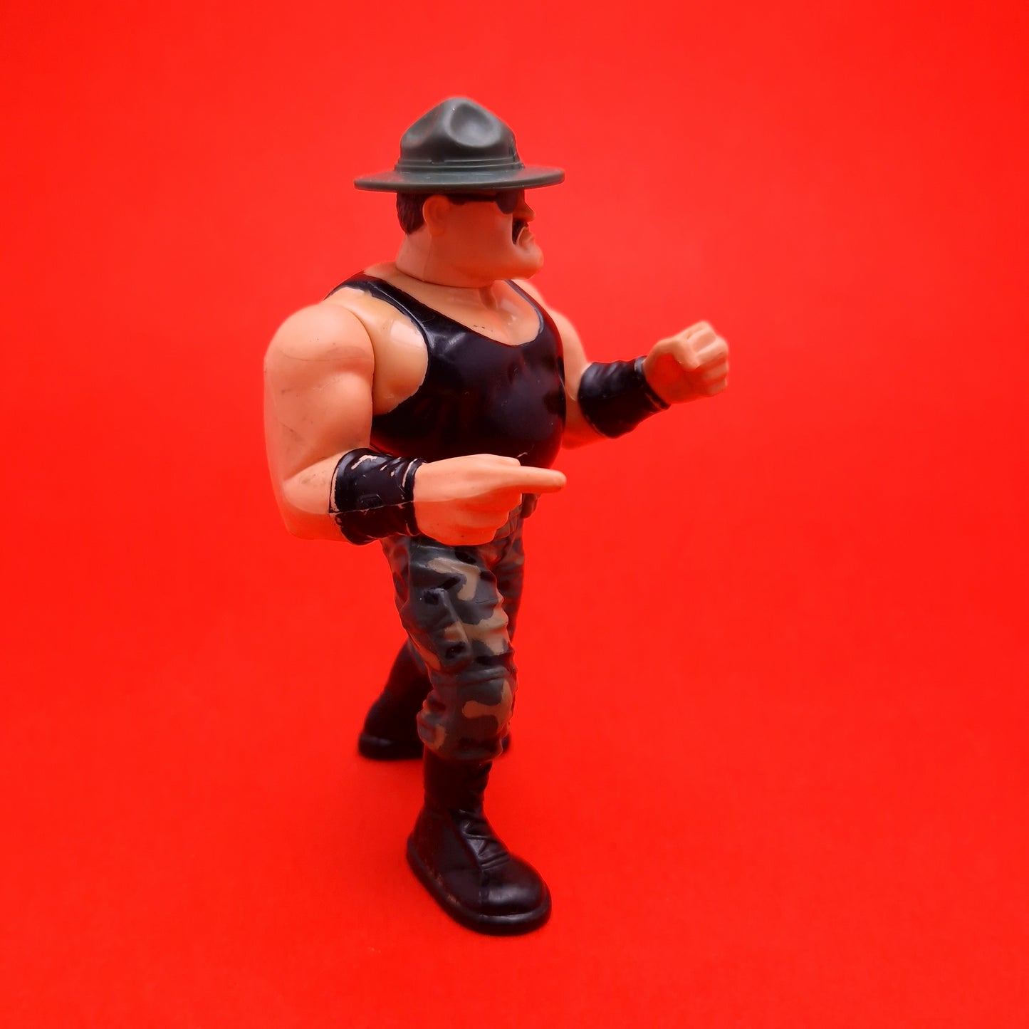 WWF HASBRO SGT SLAUGHTER Vintage Wrestling Figure ☆ Original 90s Series 3