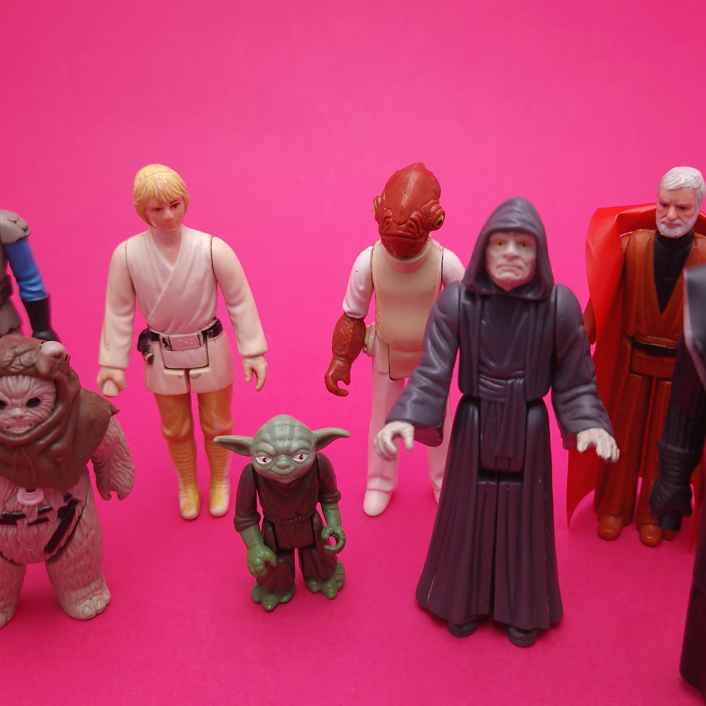 STAR WARS VINTAGE ☆ 10x BUNDLE YODA LUKE VADER EMPEROR Figures ☆ Kenner 80s