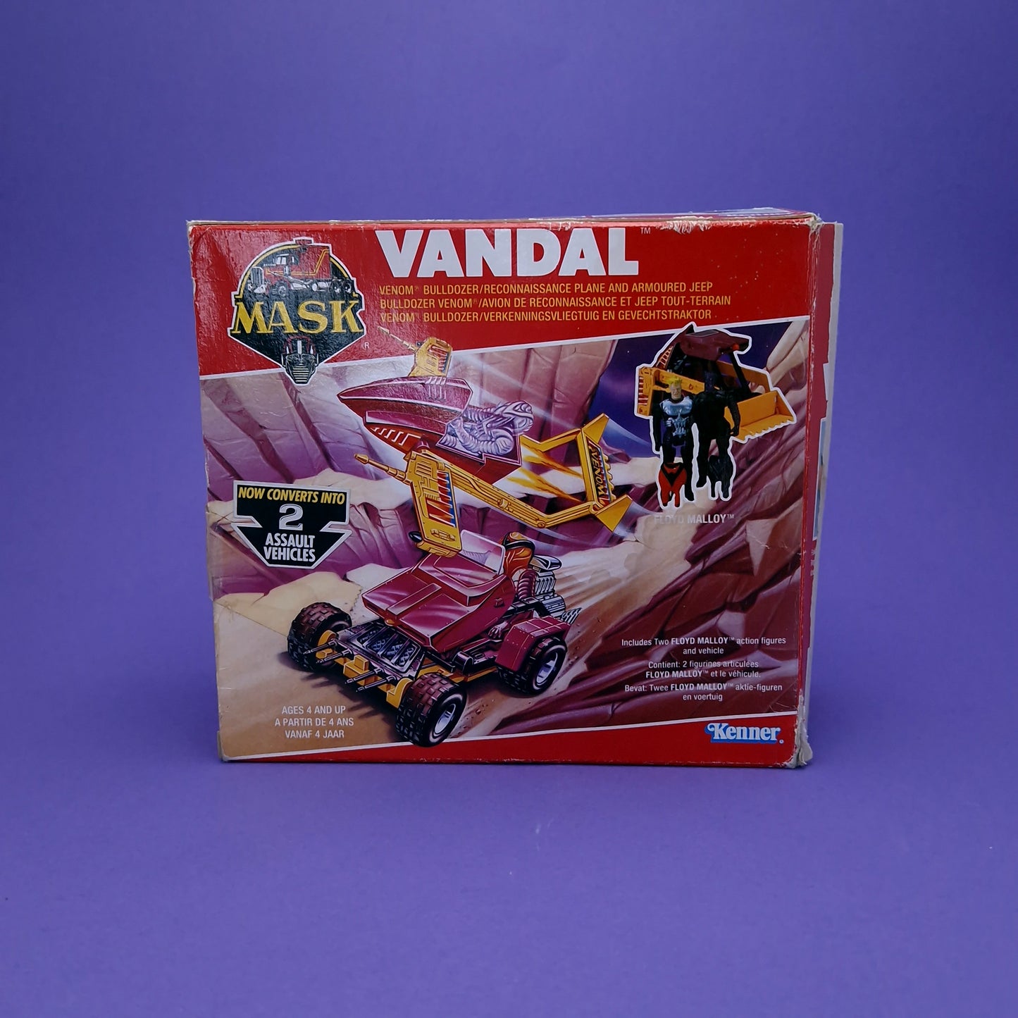 M.A.S.K ☆ VANDAL Split Seconds Floyd Malloy ☆ BOXED Near Complete Vintage MASK Kenner 80s