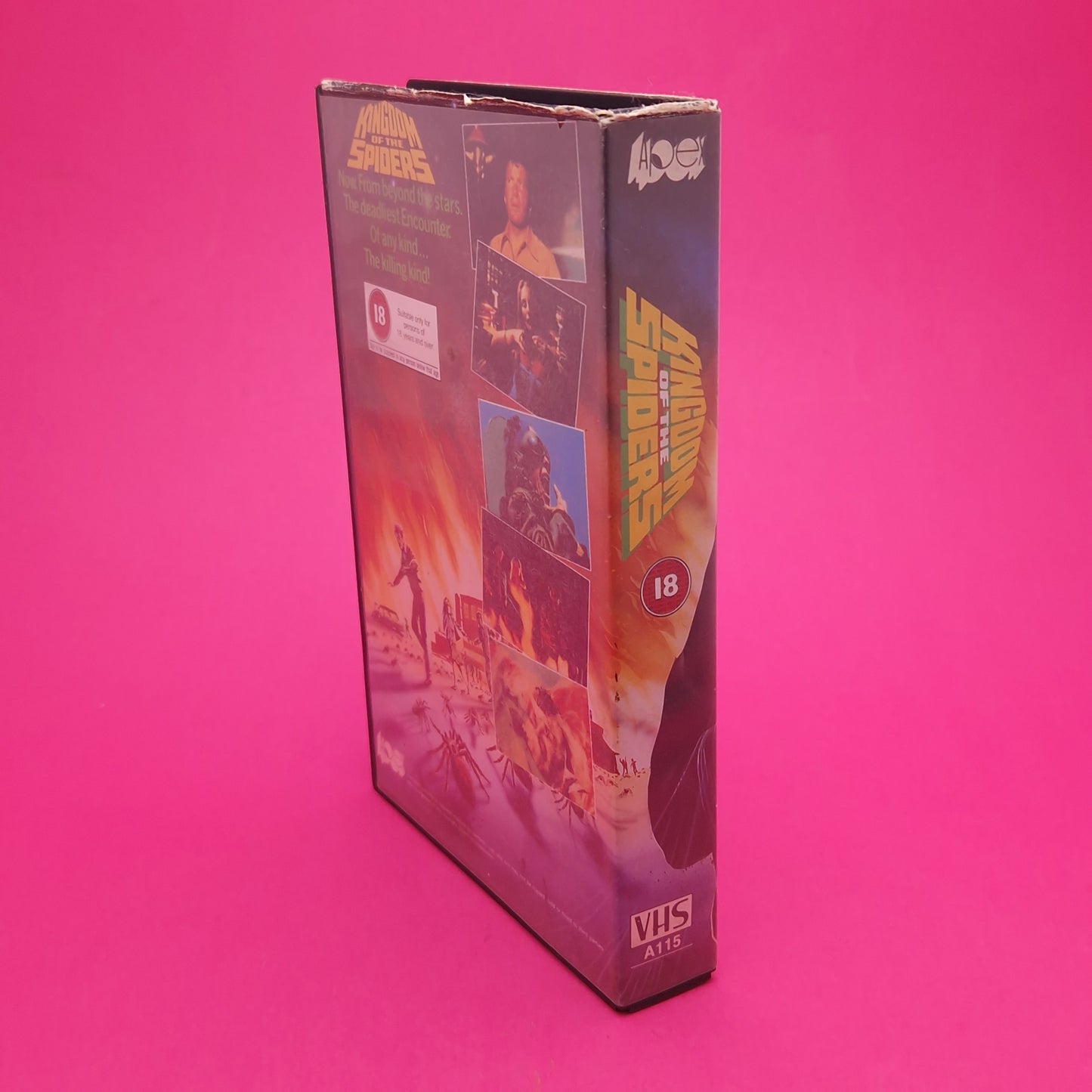 VHS Video ☆ KINGDOM OF THE SPIDERS ☆ 70s Big Box Ex Rental Vintage 18 cert