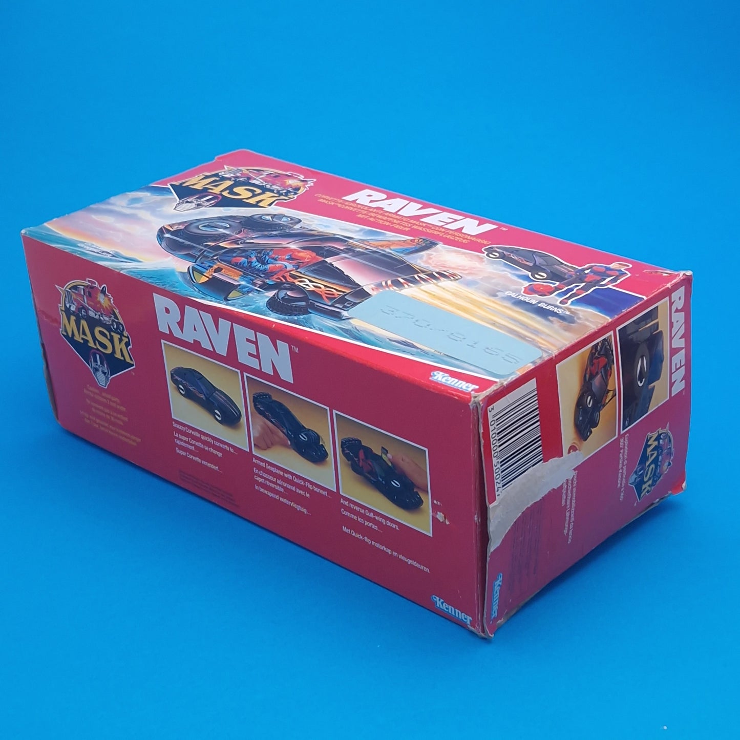 M.A.S.K ☆ RAVEN Calhoun Burns ☆ BOXED Vintage MASK Kenner 80s Euro Box