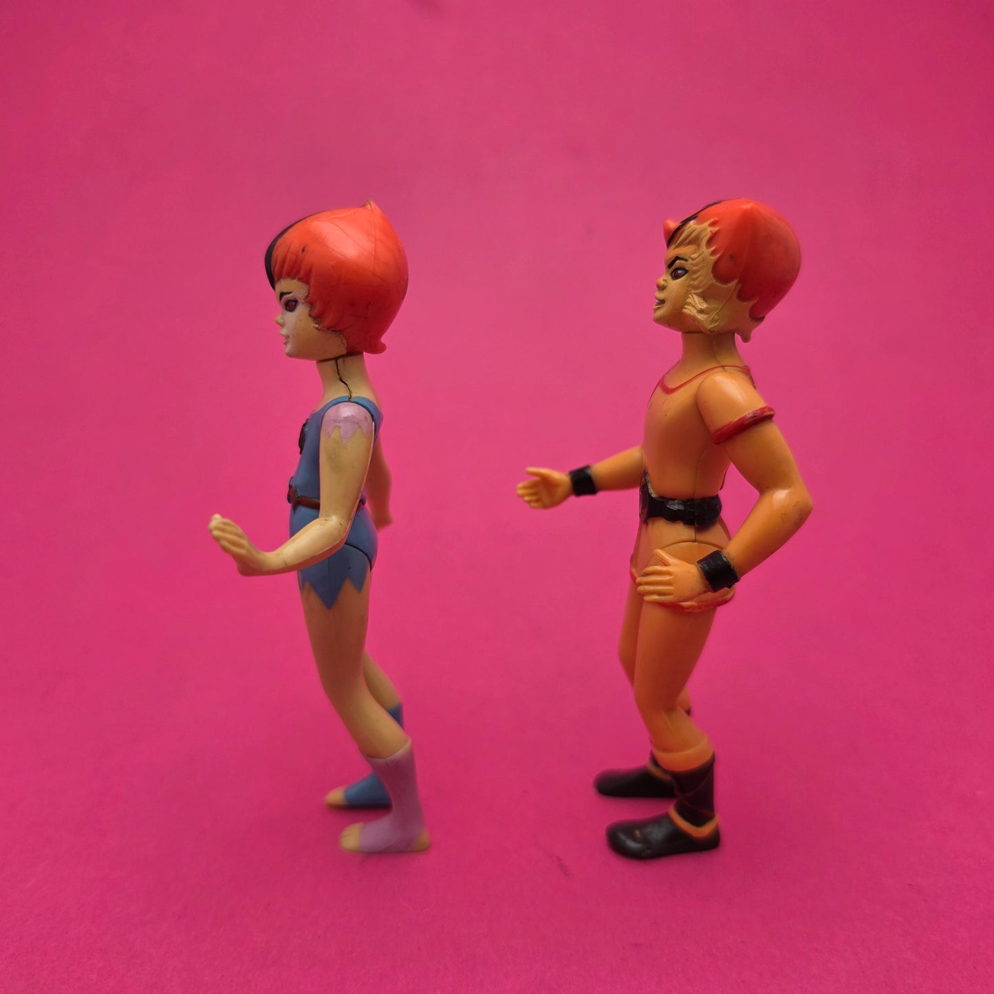 THUNDERCATS ☆ WILYKAT & WILYKAT Action Figure ☆ Vintage LJN Original 80s Loose