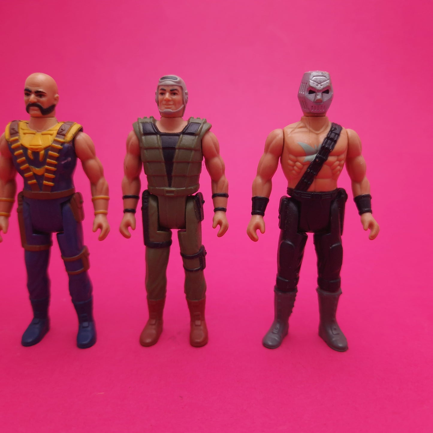 STEEL MONSTERS ☆ HALF TRAK METAL FACE RETREAD WHEEL BOSS Vintage Action Figure ☆ Tonka Loose 80s