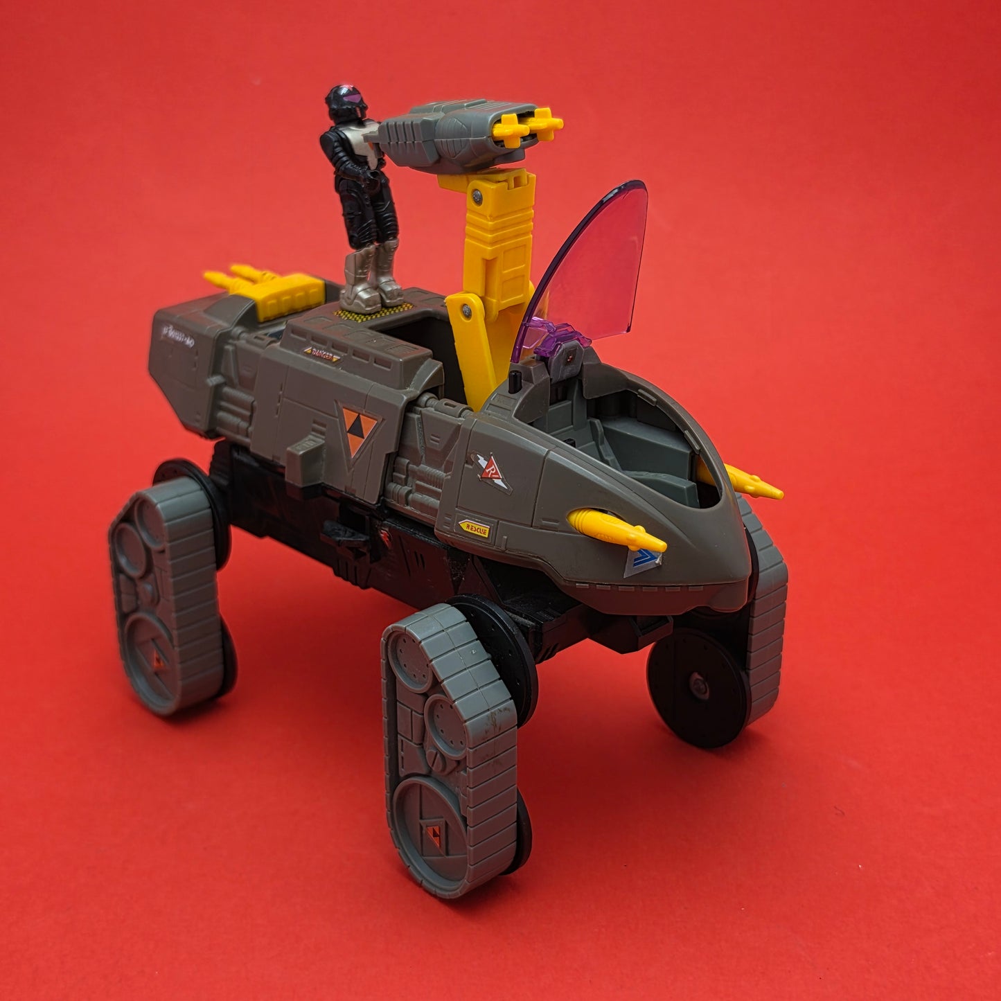 STARCOM ☆ SHADOW RAIDER With Captain Battlecron Figure Vehicle ☆ 80's Loose Vintage Coleco Mattel