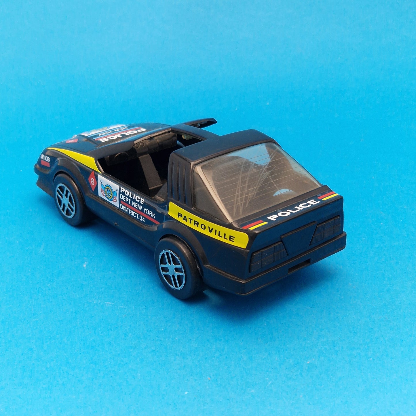 POLICE PATROL ☆ GOZAN Helicopter and Car Vehicle Vintage ☆ Spain Loose 1980s