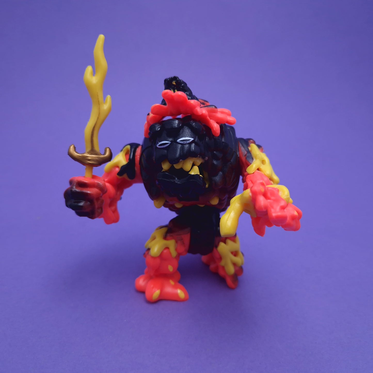 MIGHTY MAX ☆ MELTS LAVA BEAST Battle Warrior Vintage Figure Playset ☆ Complete Loose