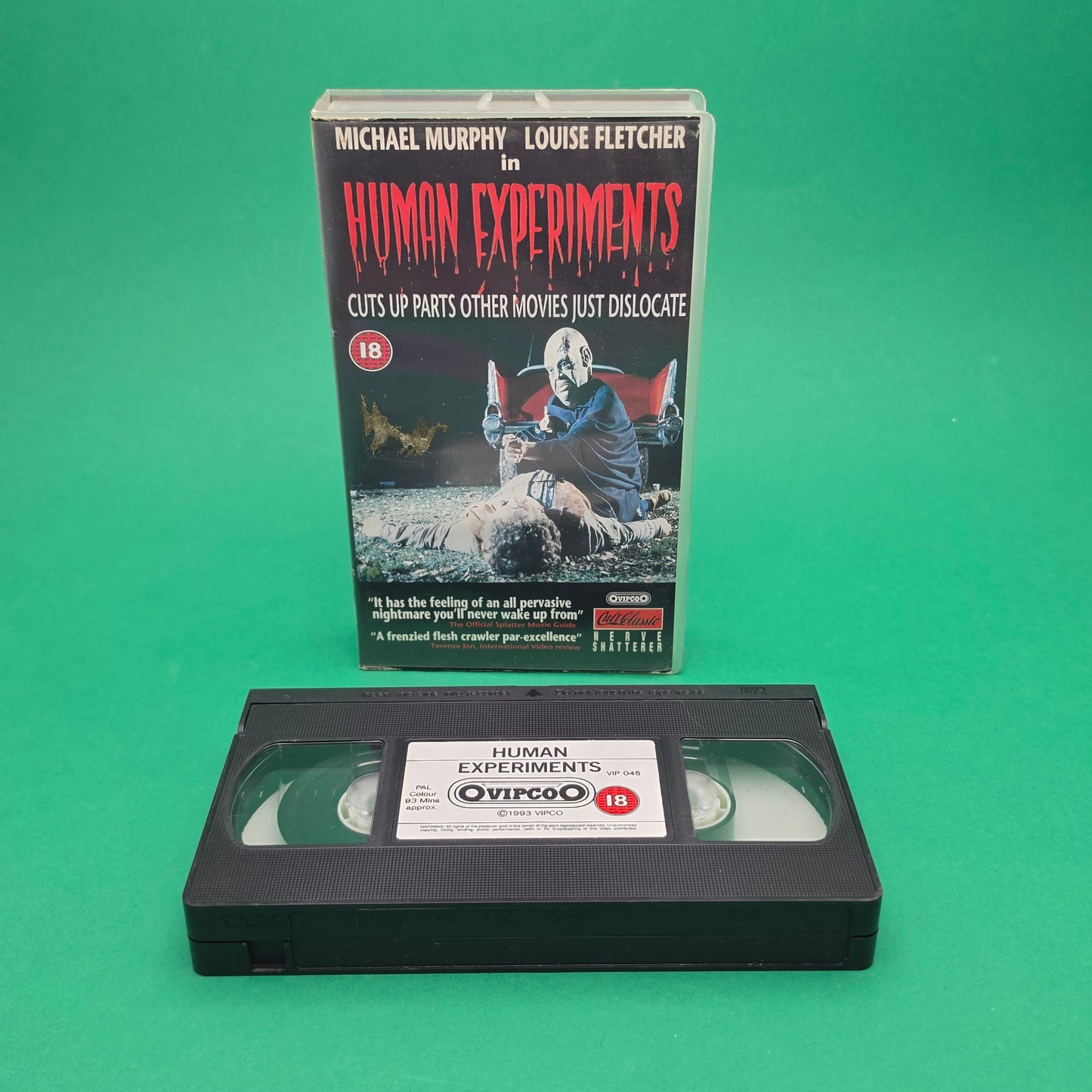 VHS Video ☆ HUMAN EXPERIMENTS ☆ 18 Cert Vintage Tape VIPCO 1993