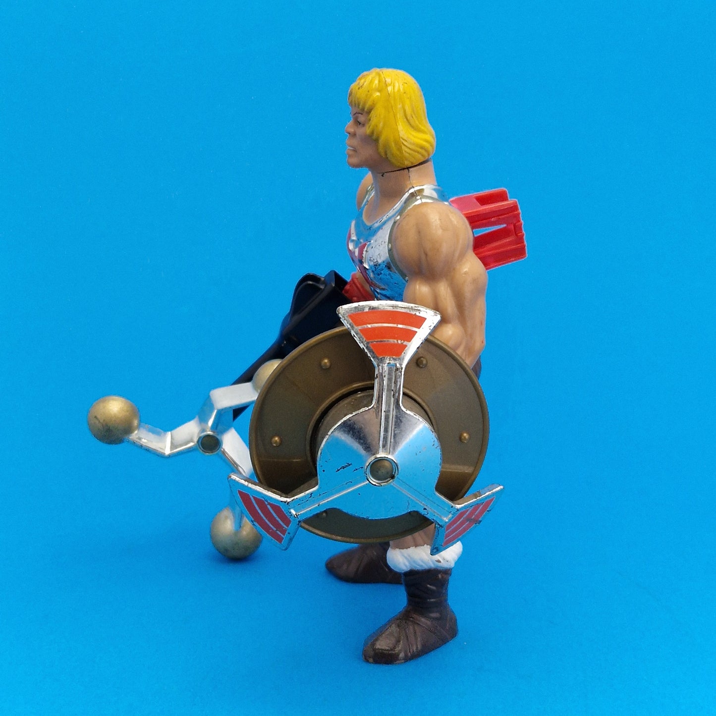 MASTERS OF THE UNIVERSE ☆ FLYING FISTS HE-MAN Vintage Figure ☆ MOTU Complete 80s Mattel Original