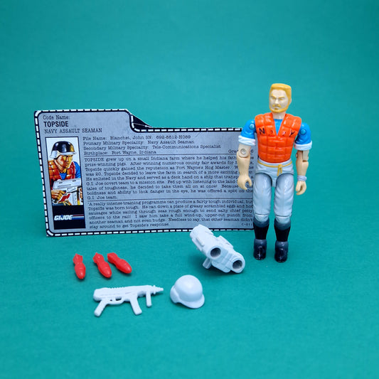 G.I JOE ☆ TOPSIDE Complete Vintage Action Figure ☆ Force Hasbro 1990