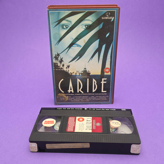 VHS Video ☆ CARIBE ☆ 18 Cert Big Box Ex-Rental Vintage Tape