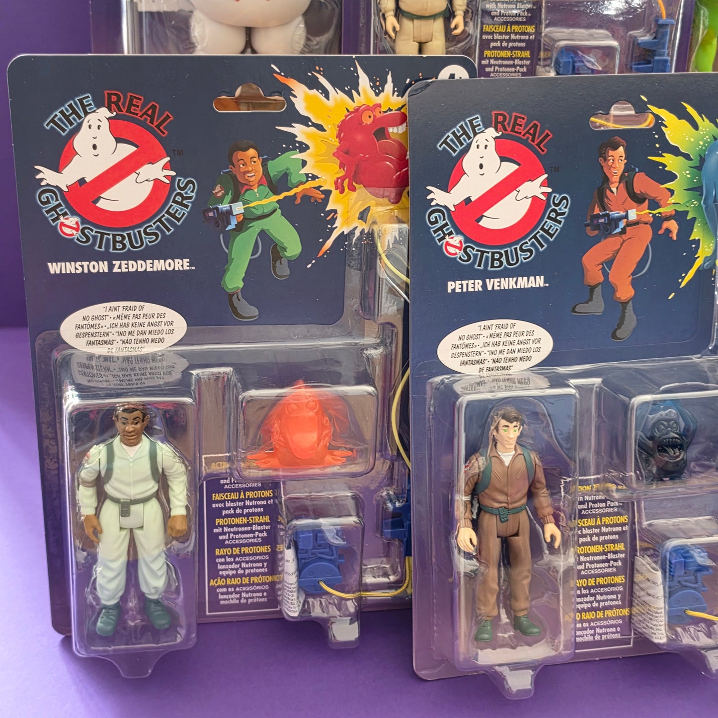 THE REAL GHOSTBUSTERS REISSUE ☆ FULL SET & STAY PUFT GREEN GHOST Shipper Figure ☆ Kenner Classics Sealed Carded