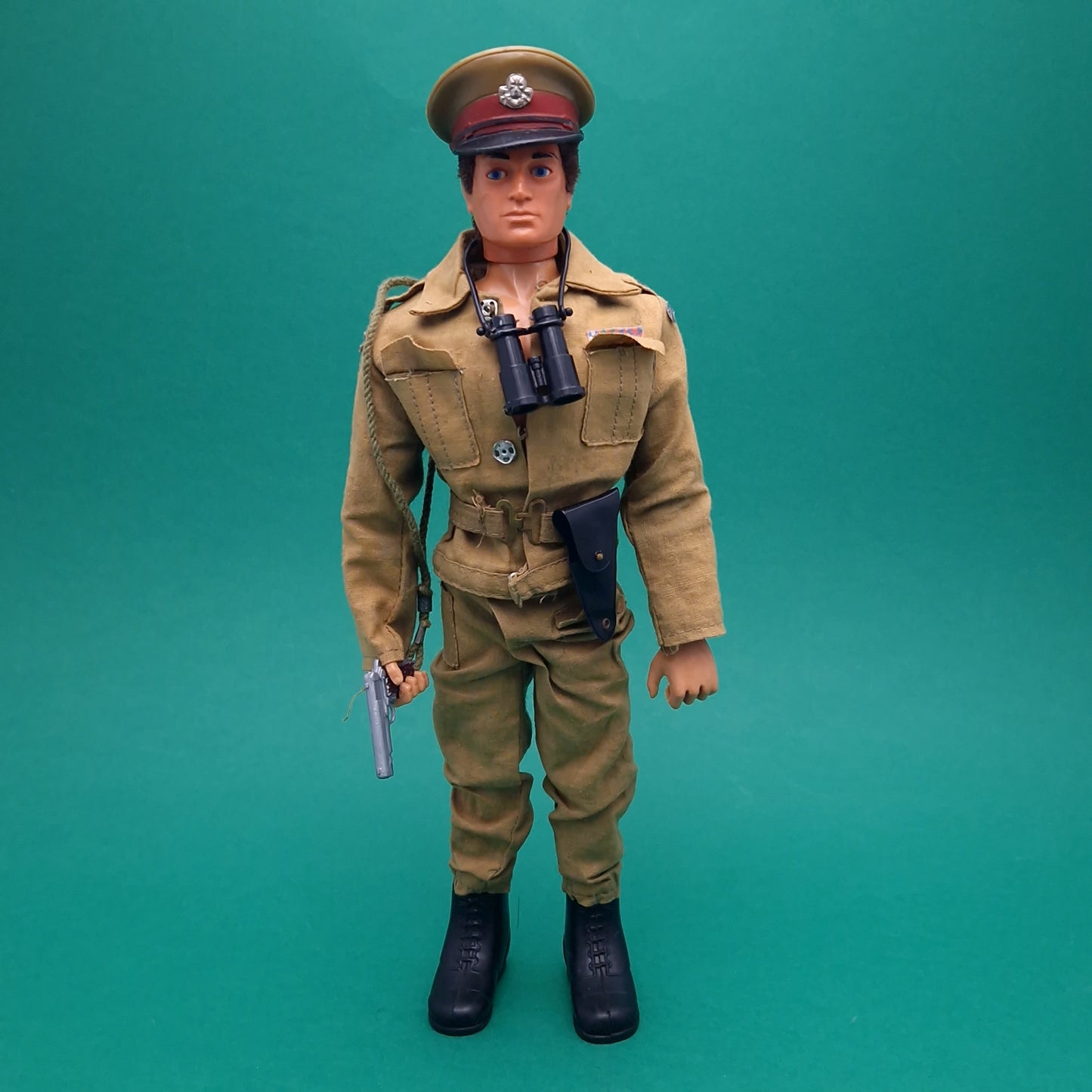 ACTION MAN ☆ BRITISH INFANTRY MAJOR Parts Uniform & Eagle Eye Figure 80's ☆ Vintage PALITOY Loose