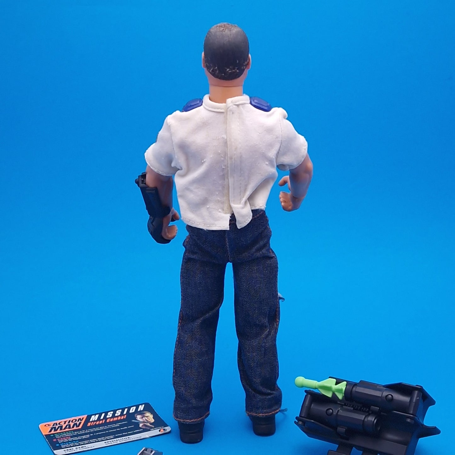 ACTION MAN ☆ STREET COMBAT & TURBOLANCE Motorbike Figure ☆ Vintage HASBRO 90's Loose