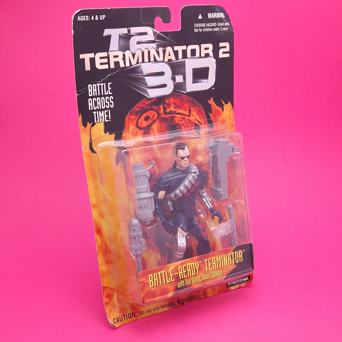 TERMINATOR 2 ☆ 3D BATTLE-READY TERMINATOR Vintage Figure ☆ Sealed Carded Kenner 90s