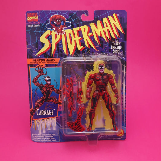 SPIDER-MAN ANIMATED SERIES ☆ CARNAGE Figure Marvel ☆ Loose Toybiz 90s Original