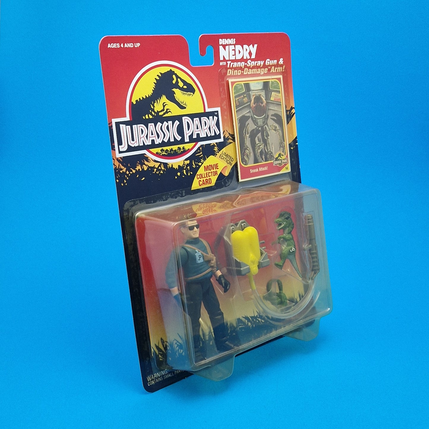 JURASSIC PARK DENNIS NEDRY JURASSIC PARK Vintage Figure ☆ Sealed MOC World Carded