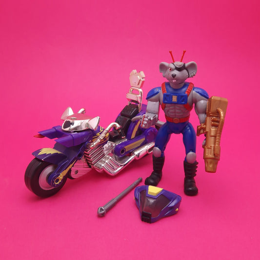 BIKER MICE FROM MARS ☆ MODO & MONDO CHOPPER Bike Vintage Figure ☆ 90s Loose BMFM