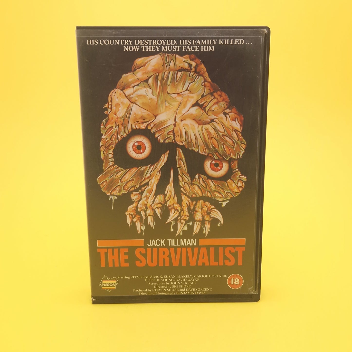 VHS Video ☆ THE SURVIVALIST ☆ 80s Big Box Ex Rental Case Tape Cassette Vintage 18 cert