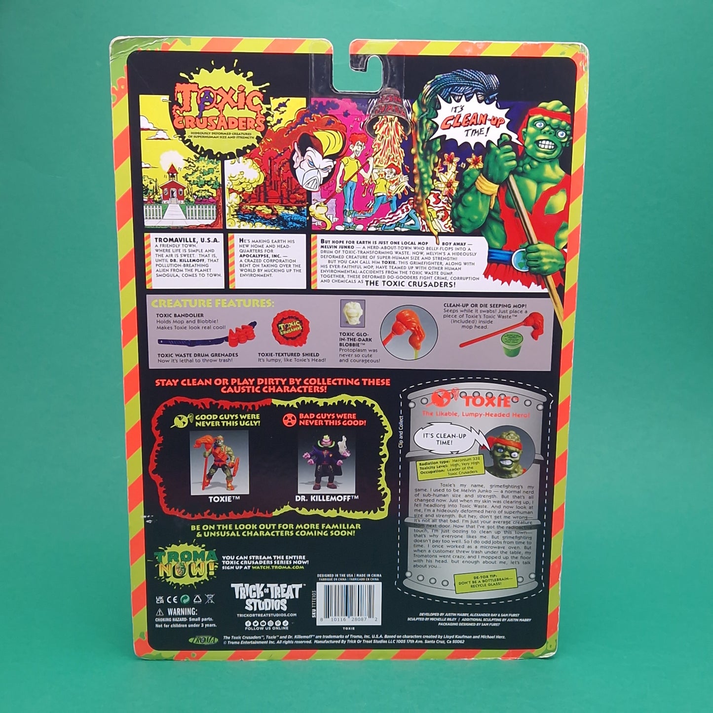 TOXIC CRUSDERS ☆ TOXIE Action Figure ☆ Avenger 5 inc Boxed Trick or Treat Studios 2024