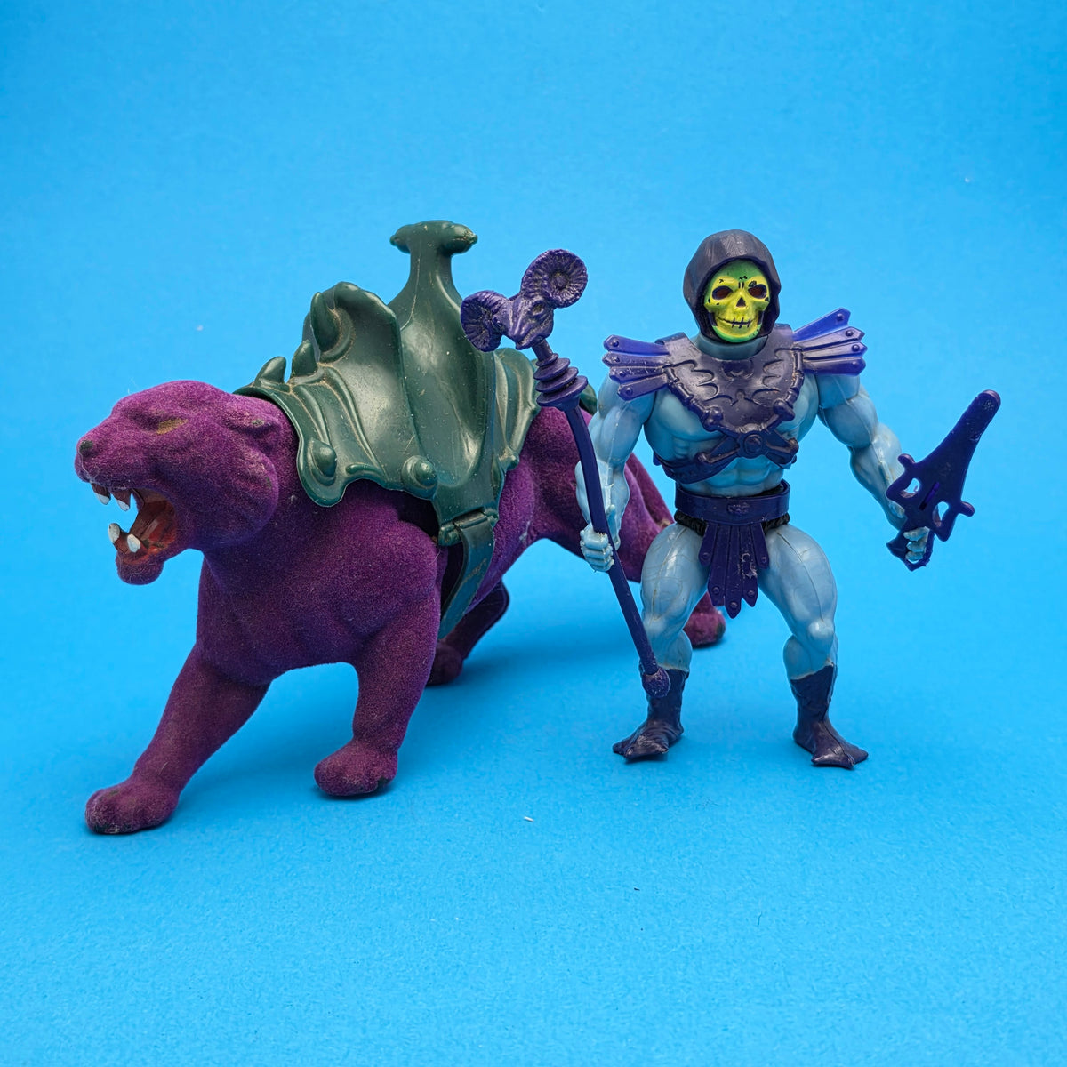 MASTERS OF THE UNIVERSE ☆ SKELETOR PANTHOR Vintage Figure ☆ MOTU 80s Mattel