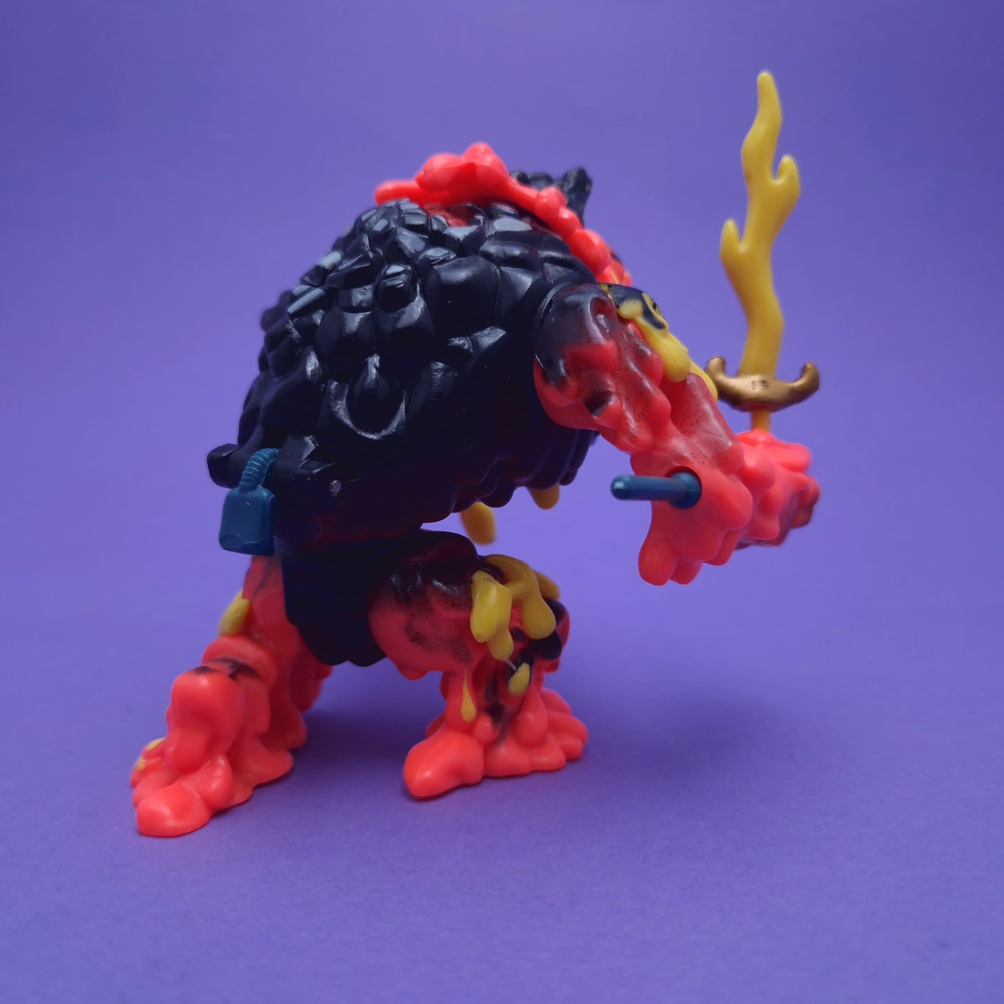 MIGHTY MAX ☆ MELTS LAVA BEAST Battle Warrior Vintage Figure Playset ☆ Complete Loose