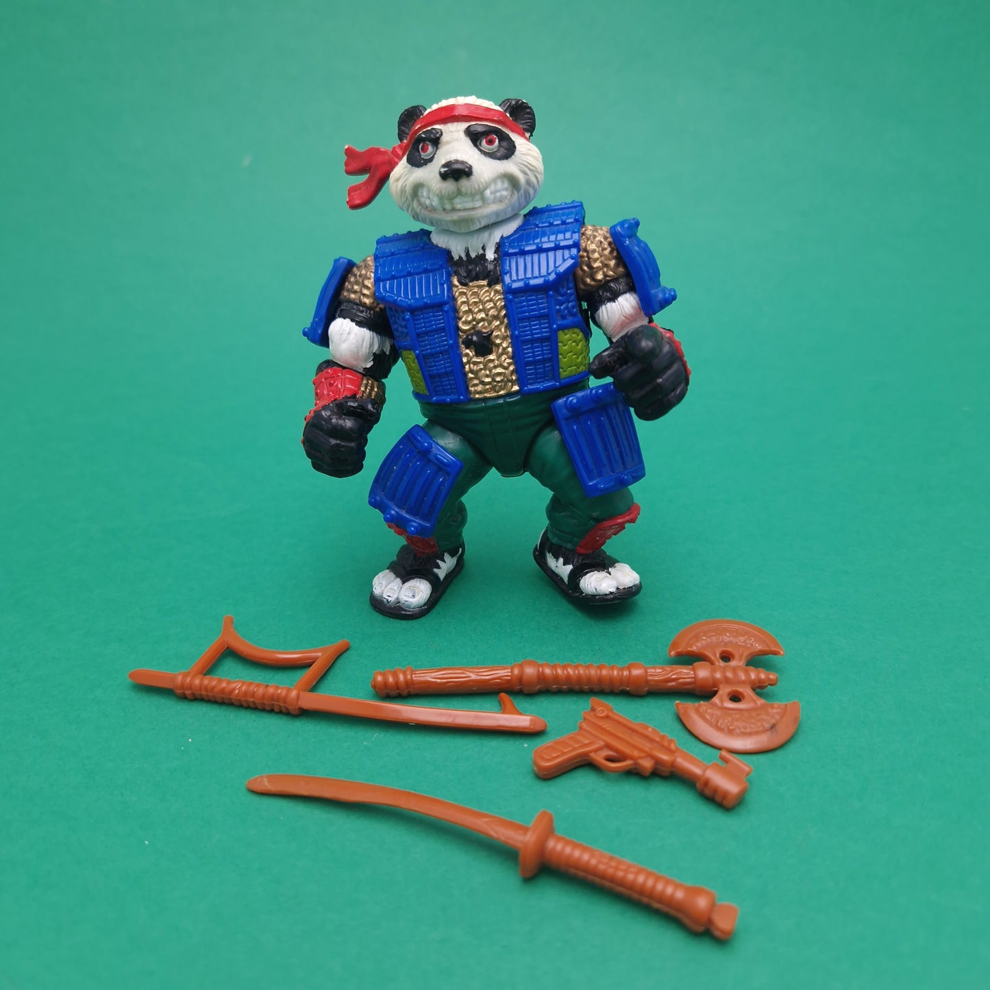 TEENAGE MUTANT NINJA TURTLES ☆ PANDA KHAN Vintage Action Figure ☆ 90s Loose
