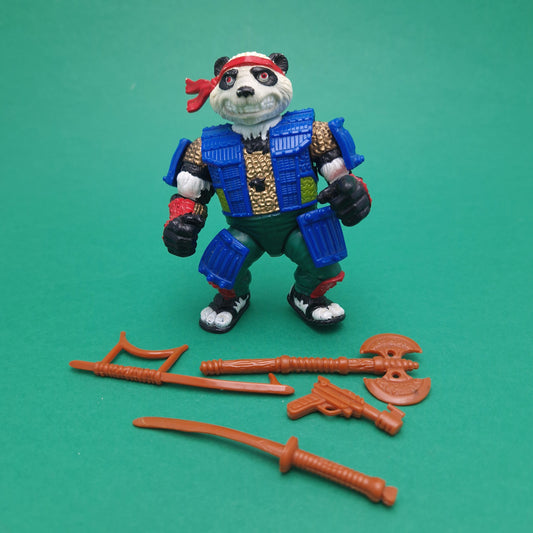 TEENAGE MUTANT NINJA TURTLES ☆ PANDA KHAN Vintage Action Figure ☆ 90s Loose