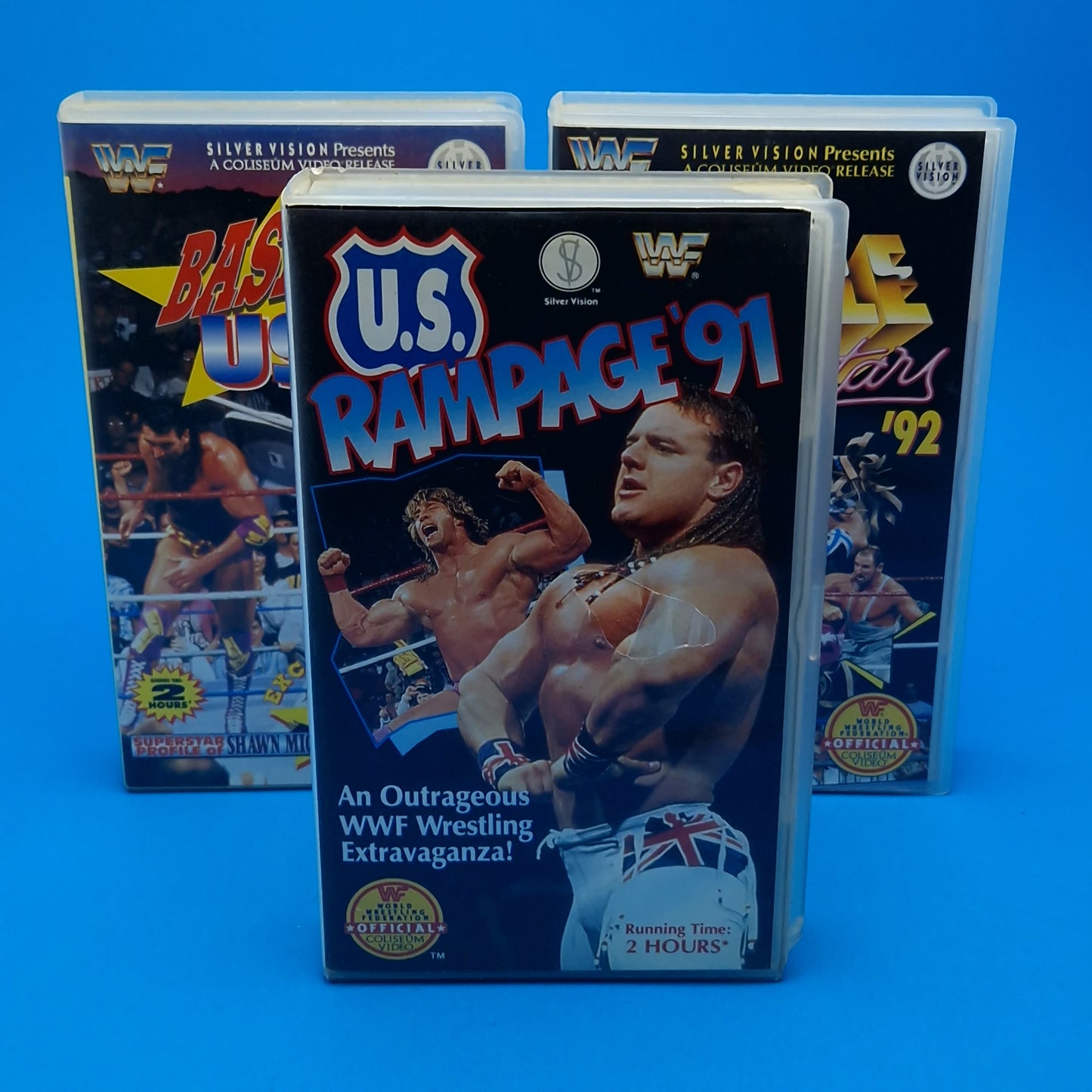 VHS Video ☆ WWF BUNLDE 5 - SUPERTAPE RAMPAGE BASHED 91 92 UK Tape Cassette ☆ Silver Vision Vintage