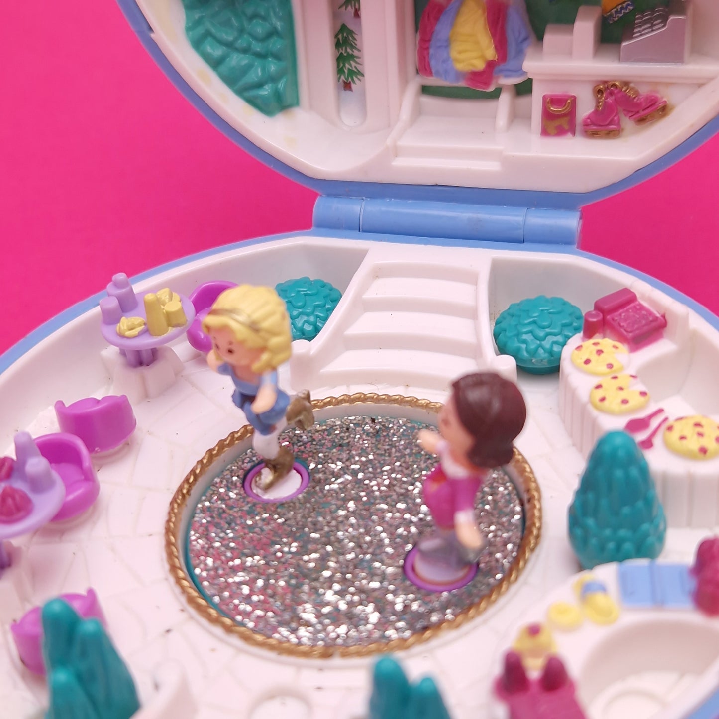 POLLY POCKET ☆ SKATING PARTY Vintage Figure Playset Complete ☆ Original 1989