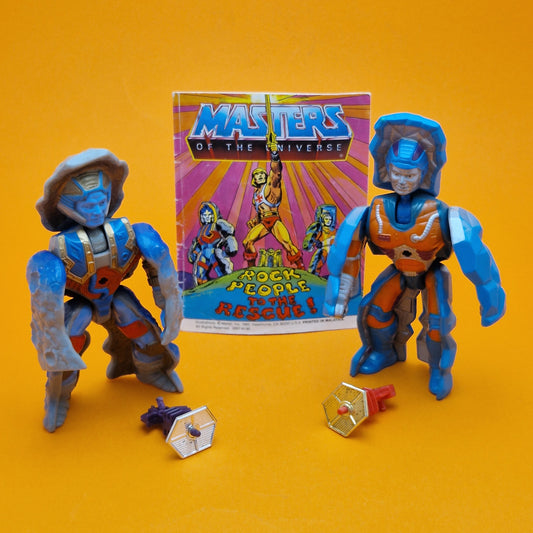 MASTERS OF THE UNIVERSE ☆ STONEDAR & ROKKON Complete Vintage Figure ☆ MOTU Loose 80s Mattel Original