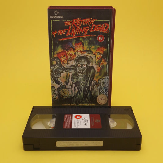 VHS Video ☆ THE RETURN OF THE LIVING DEAD Case Tape Cassette 1984 80s vintage 18 cert